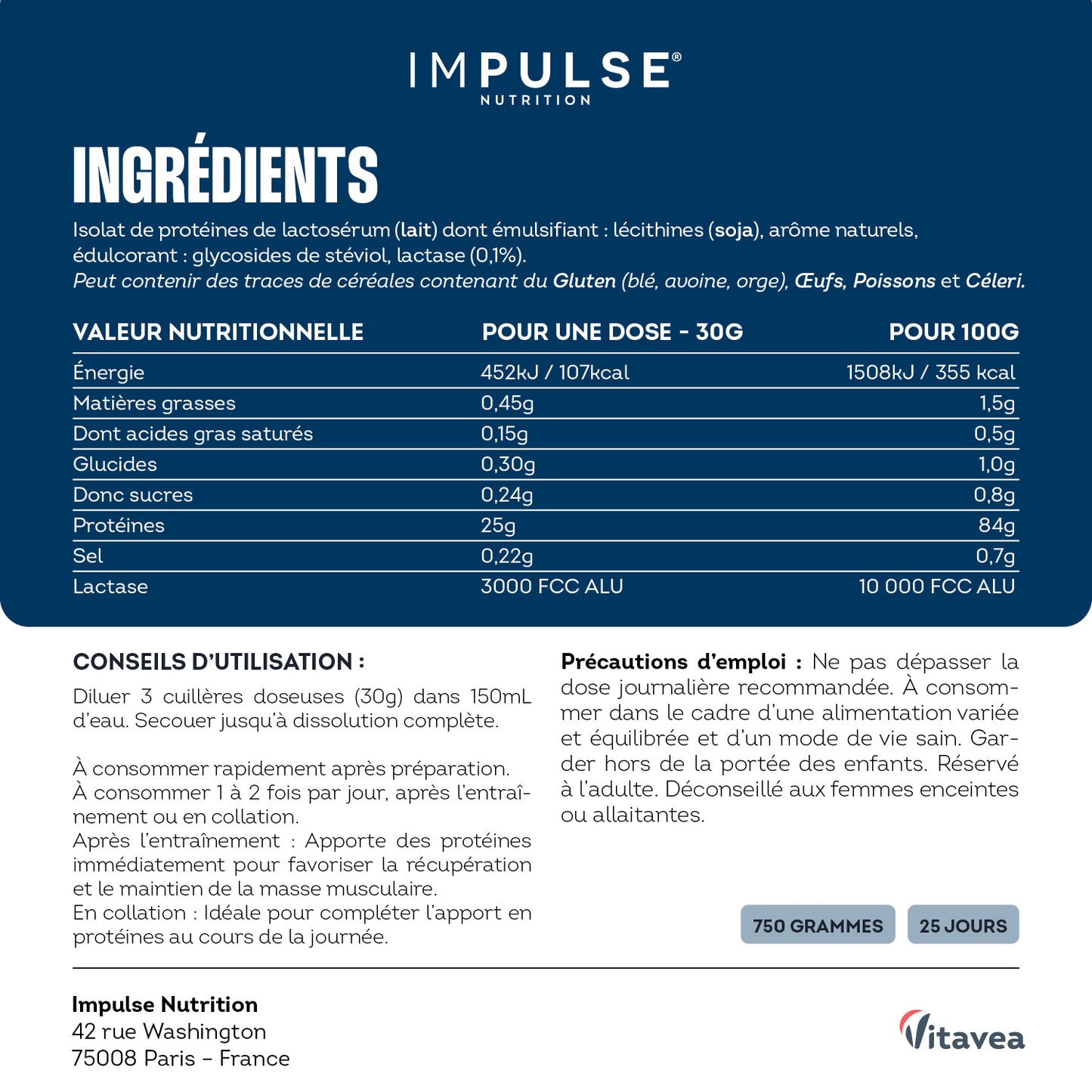 Whey Isolate saveur vanille