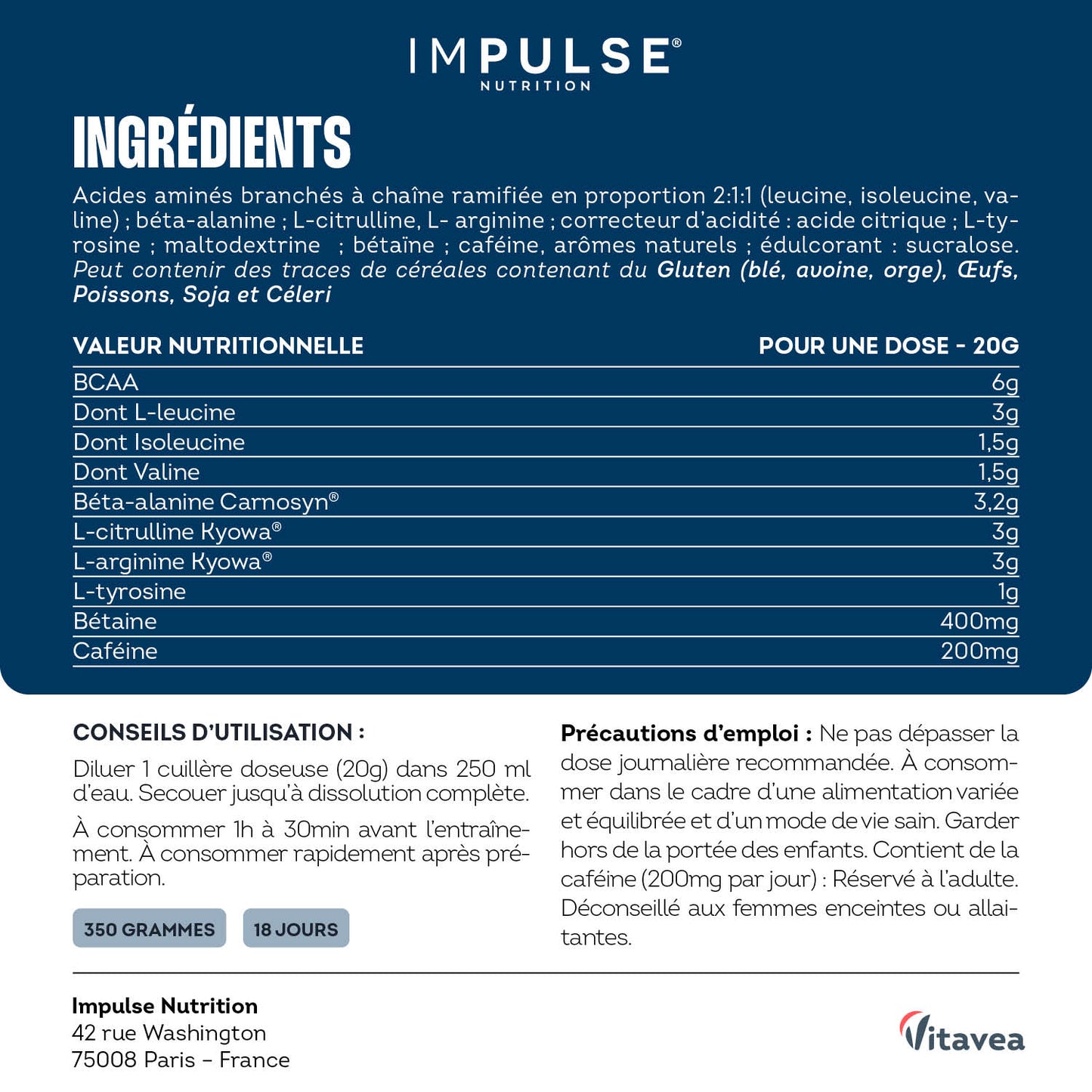 Preworkout saveur citron