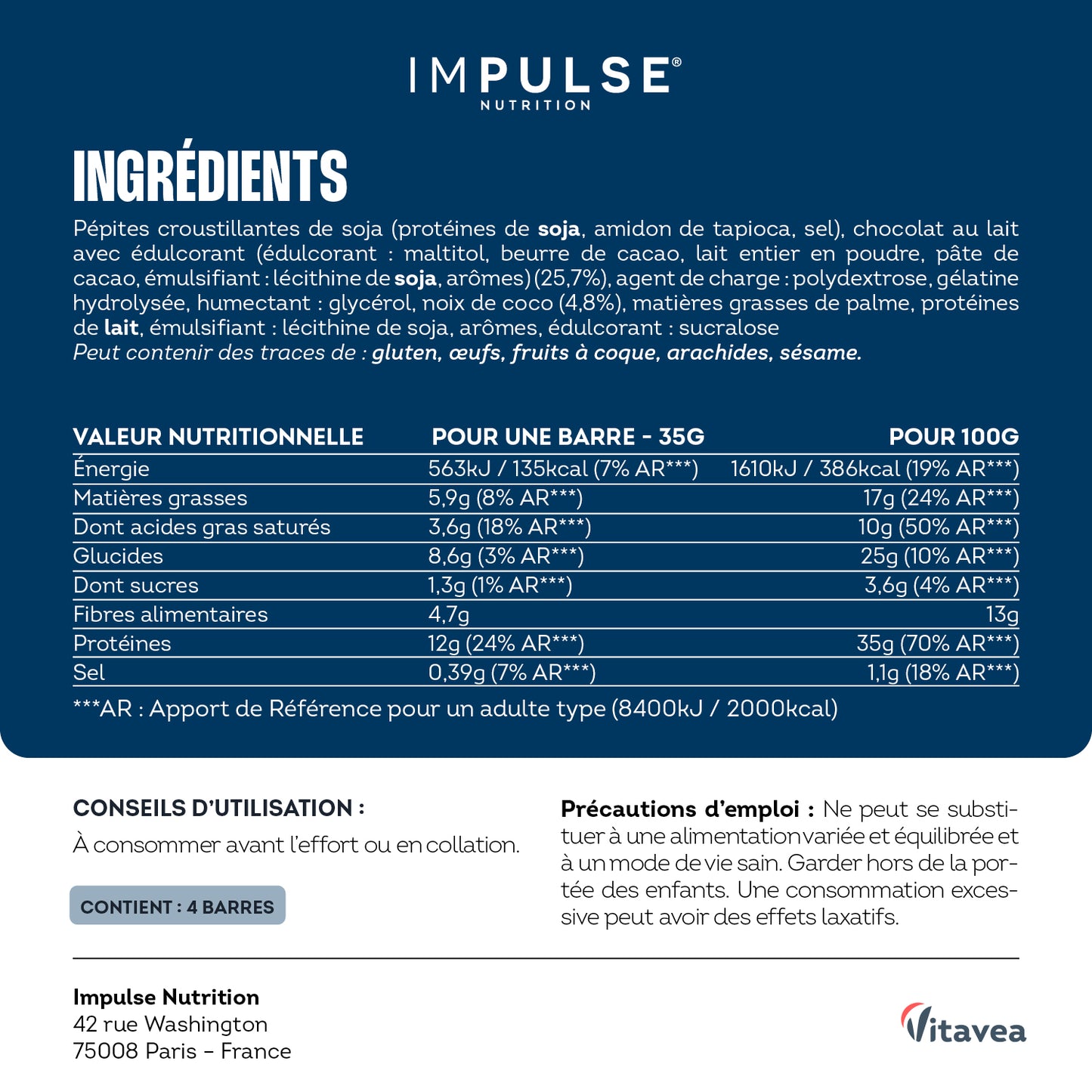 Barre protéinée crispy saveur choco-coco