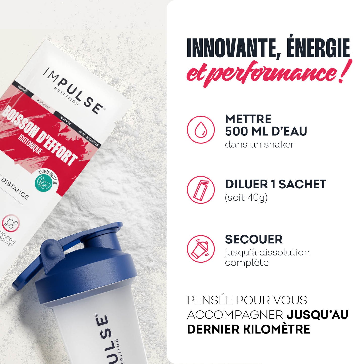 Isotonic sports drink mint flavor