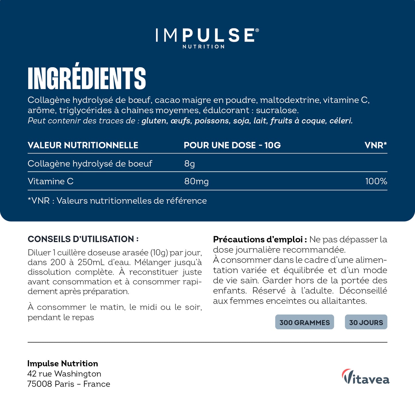 Peptides de collagène Peptan® saveur cacao