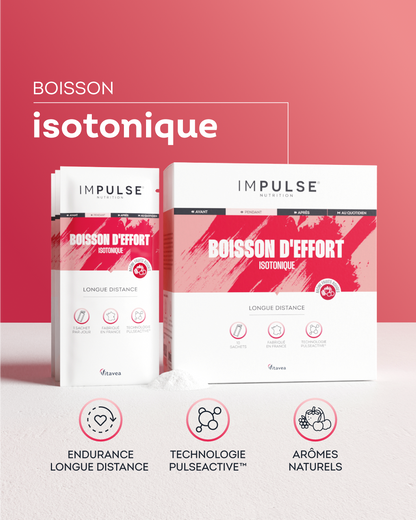 Isotonic sports drink with red fruit flavor