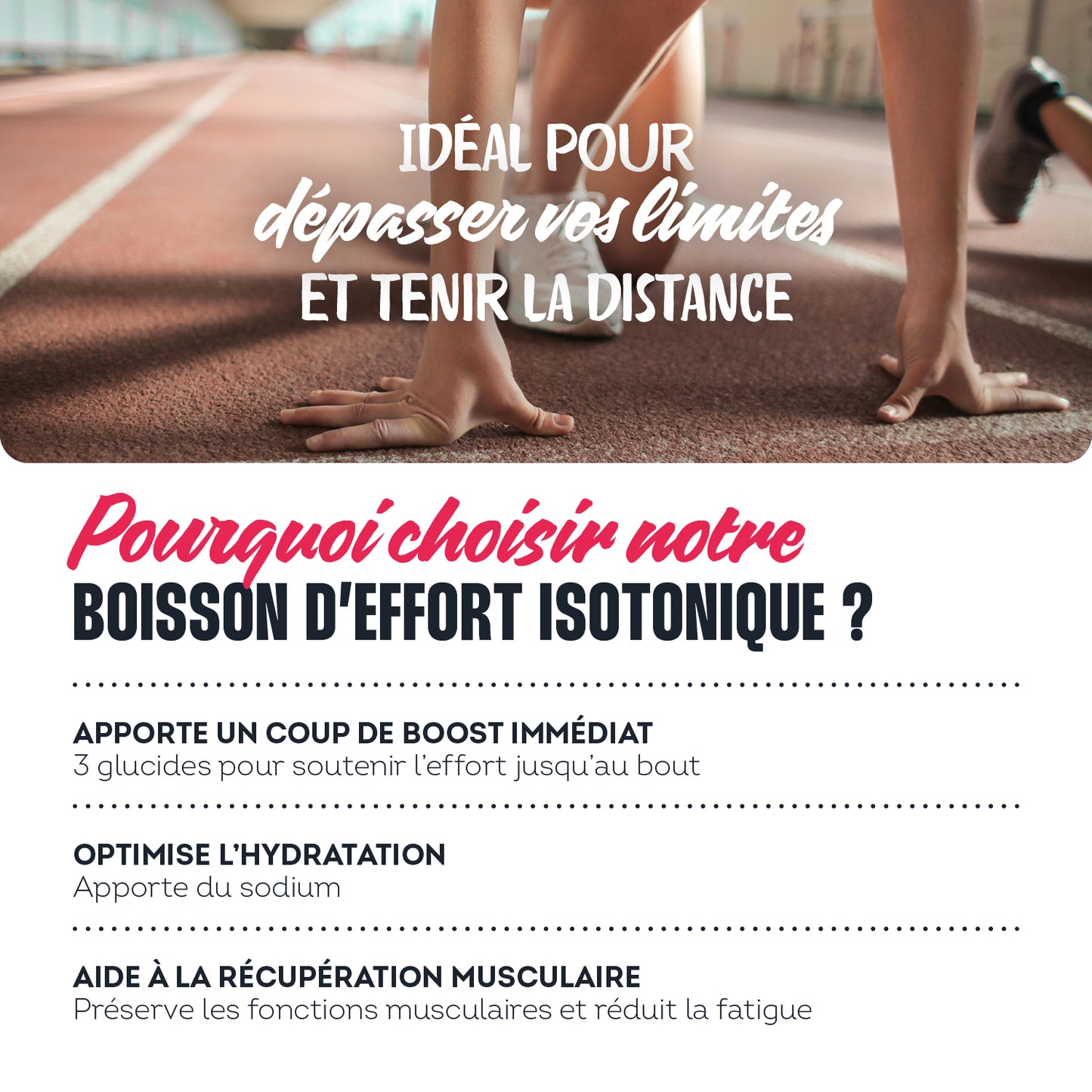 Boisson d'effort isotonique saveur fruits rouges
