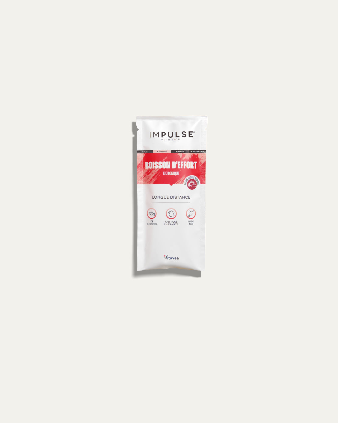 Boisson d'effort isotonique saveur fruits rouges