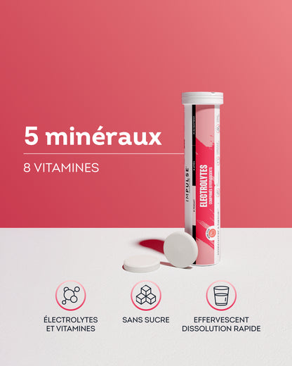 Peach-flavored effervescent electrolyte tablets
