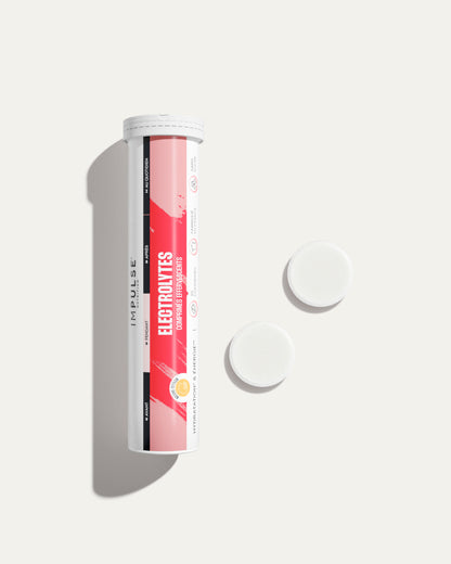 Lemon-flavored effervescent electrolyte tablets