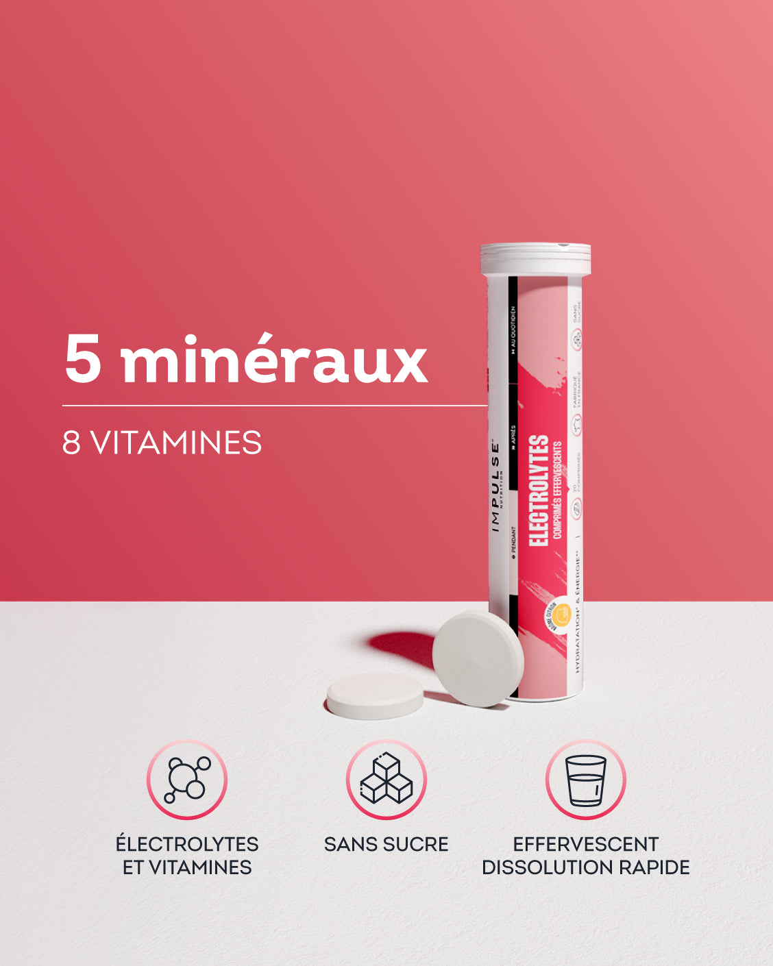 Lemon-flavored effervescent electrolyte tablets