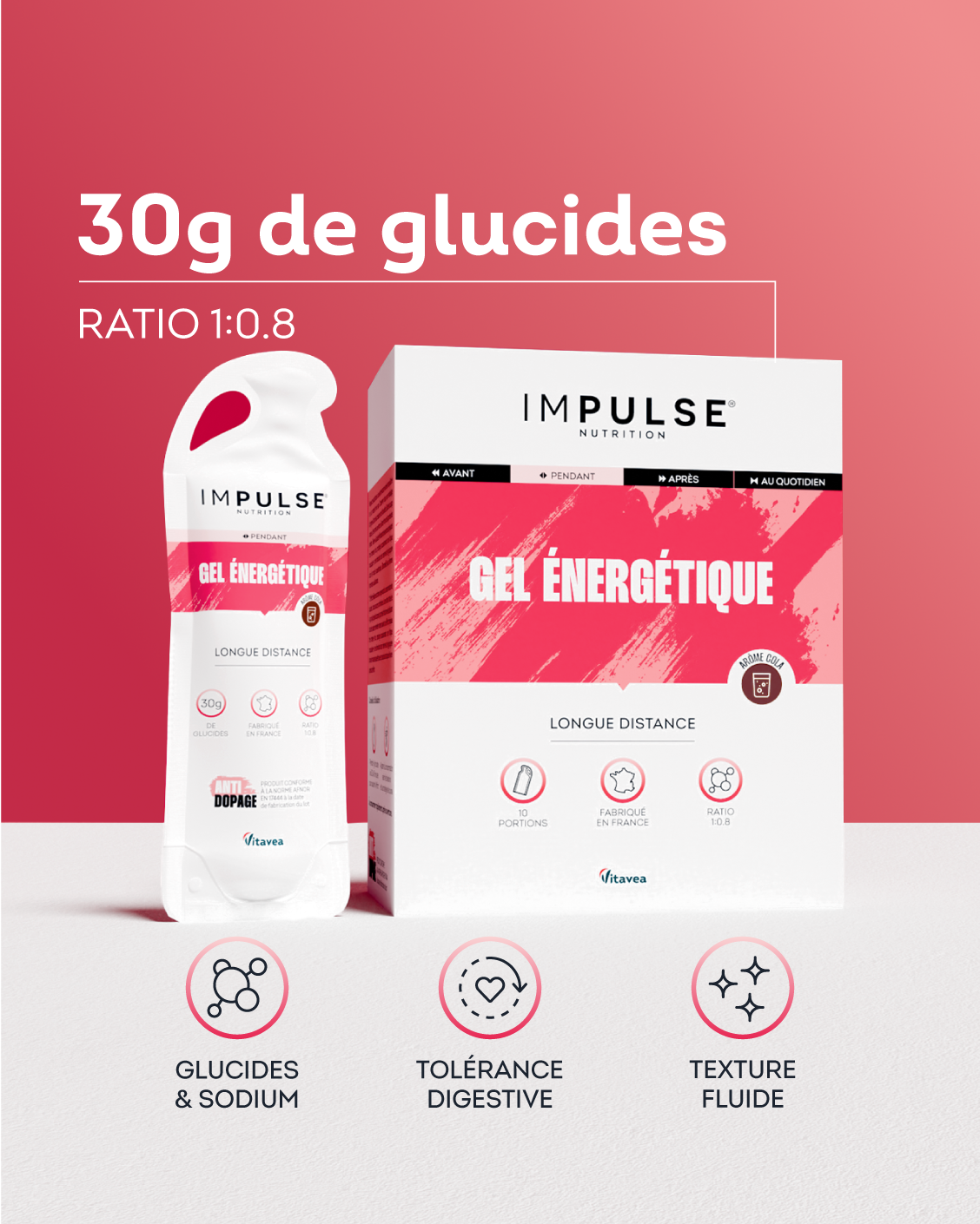 Gel énergétique cola pack x10