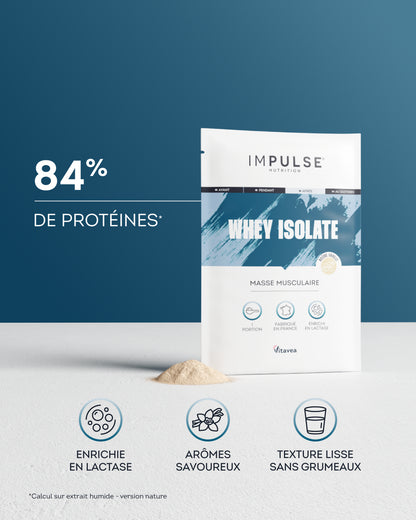 Whey Isolate saveur vanille - portion individuelle