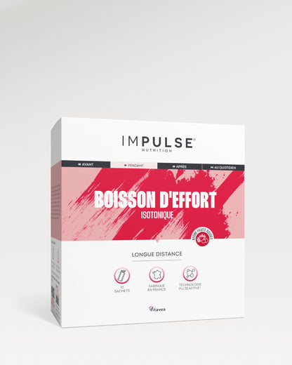 Isotonic sports drink with red fruit flavor