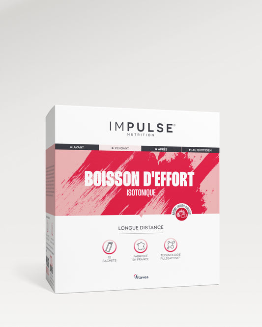 Isotonic sports drink with red fruit flavor