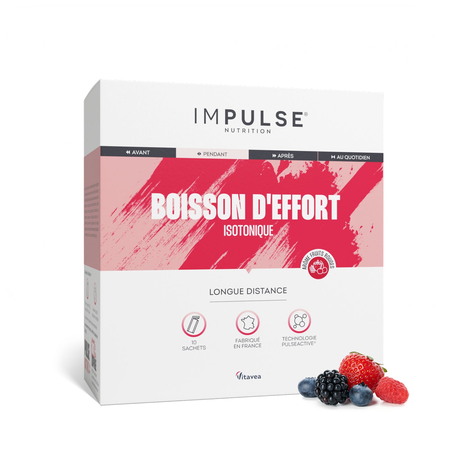 Boisson d'effort isotonique saveur fruits rouges
