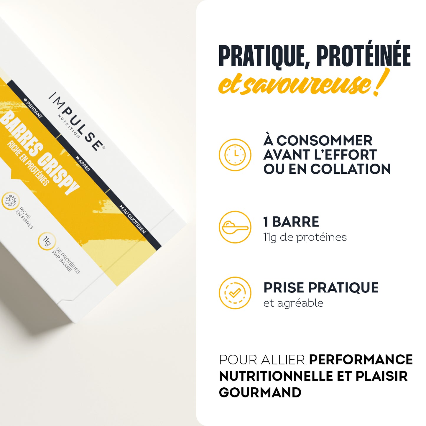 Barre protéinée crispy saveur chocolat